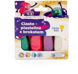 Polesie Genio Kids Ciasto-Plastelina z brokatem Dziecięcy zestaw - masa plastyczna 4 kolory