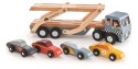 Drewniana laweta z samochodami, Tender Leaf Toys