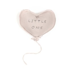 Hi Little One - Poduszka dekoracyjna z organicznego oddychającego BIO muślinu GOTS HEART BLUSH