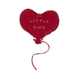 Hi Little One poduszka dekoracyjna do pokoiku BIO muślin HEART Red