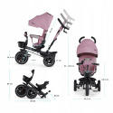 KinderKraft SPINSTEP Składany rowerek trójkołowy 5w1 - Mauvelous Pink