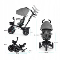 KinderKraft SPINSTEP Składany rowerek trójkołowy 5w1 - Platinum Grey