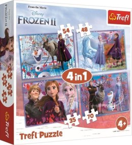 TREFL 34323 Puzzle 4w1 Podróż w nieznane