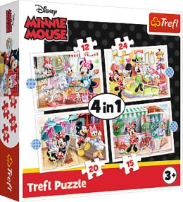 TREFL 34355 Puzzle 4w1 Minnie z przyjaciółmi