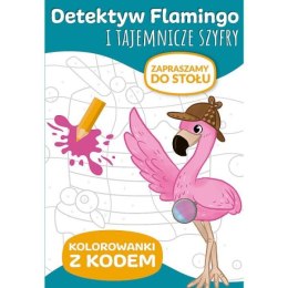 PROMO Detektyw Flamingo i tajemnicze szyfry. Kolorowanki z kodem. Zapraszamy do stołu KS09994 Trefl