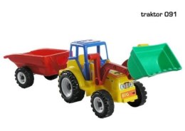 Traktor z łyżką i przyczepą z klockami. CHOIŃSKI mix cena za 1szt