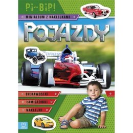 Książka Pojazdy. Pi-bip! Minialbum z naklejkami (zielone)