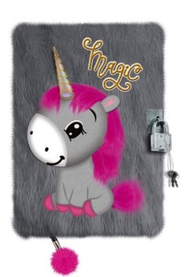 Pamiętnik z kłódką 3D włochacz A5 96k My Little Friend Little unicorn