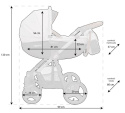 MOMMY Special Edition 3w1 BabyActive wózek głęboko-spacerowy + fotelik samochodowy Kite 0-13kg - Rosse
