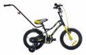 Rowerek dla chłopca 14 cali Tiger Bike z pchaczem czarno - żołto - szary