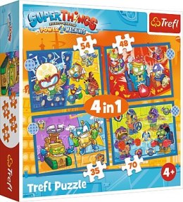 TREFL 34390 Puzzle 4w1 Super akcja