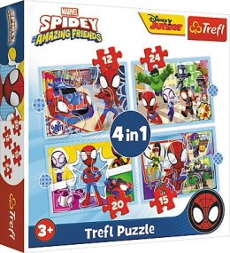 TREFL 34611 Puzzle 4w1 Ekipa Spiday'a
