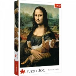 TREFL 37294 Puzzle 500 Mona Lisa i kot Mruczek