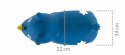 Skoczek gumowy dla dzieci NOSOROŻEC 57 cm niebieski do skakania z pompką