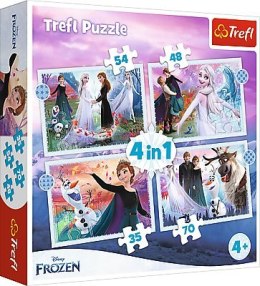 TREFL 34398 Puzzle 4w1 Magia w lesie