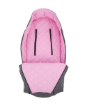 CuddleCo Comfi-Extreme Śpiworek wodoodporny do wózka na każdy rodzaj pogody - szary melange/różowy