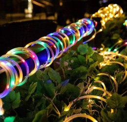 Lampki LED zewnętrzne wąż świetlny sznur na balkon 10m 100LED multikolor 8 trybów świecenia