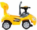 Jeździk pchacz chodzik dla dziecka Mega car z popychaczem 24m+ żółty
