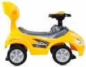 Jeździk pchacz chodzik dla dziecka Mega car z popychaczem 24m+ żółty