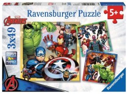 Puzzle 3x49el Avengers Marvel 080403 Ravensburger