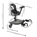 X RIDER Dostawka z siedziskiem mocowana do wózka, max 25 kg + poduszka / wkładka Koparki