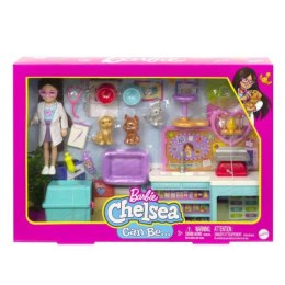 Barbie Lalka Chelsea Weterynarz + zwierzątka HGT12 p4 MATTEL