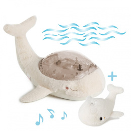 Cloud b®Tranquil Whale™ Zestaw: lampka i grzechotka - Wieloryb biały