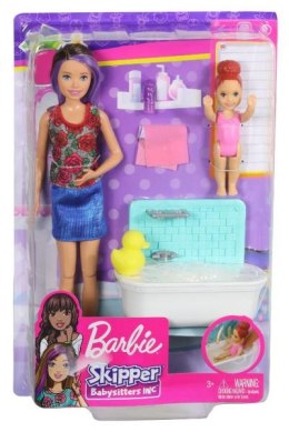 Barbie Skipper Kąpiel bobasa zestaw + lalki FXH05 FHY97 p4 MATTEL mix