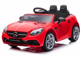 Jeździk na akumulator Mercedes BENZ SLC300 Cabrio dźwięki, światła, pilot - czerwony