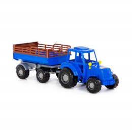 Polesie 84767 Traktor Altaj niebieski z przyczepą Nr2 w siatce
