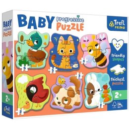 Puzzle Baby Progressive Zwierzęta 44003 Trefl