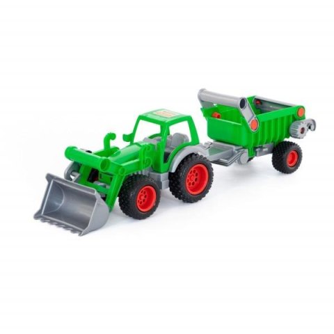 Wader-Polesie 8718 "Farmer-technik" traktor ładowarka z naczepą w siatce mix