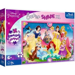 Puzzle 160el Super Shape XL Disney Princess - Różowy świat księżniczek 50025 Trefl Junior