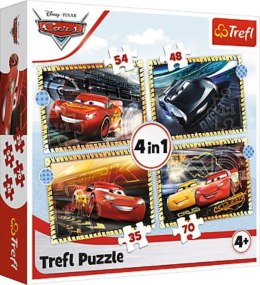 Puzzle 4w1 Do startu, gotowi, start! Cars 3 34608 Trefl p8