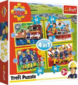 Puzzle 4w1 Pomocny Strażak Sam 34373 TREFL p8