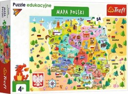 Puzzle 54el Edukacyjne - Mapa Polski 15556 Trefl p6