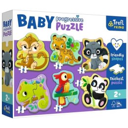 Puzzle Baby Progressive Zwierzęta exotic 44005 Trefl