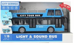 Miejski autobus turystyczny otwierane drzwi światło dźwięk