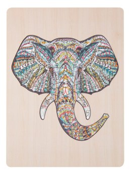 Drewnianie puzlle- słoń, 137 elementów
