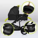 MARI TOUR Lionelo wózek wielofunkcyjny 3w1 z fotelikiem 0-13 kg terenowe koła offroad - Black Onyx