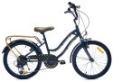 Rowerek dla dziewczynki 20 cali Heart bike 6-biegowa SHIMANO - czarny & złoty