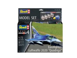 Model samolotu do sklejania 1:72 63843 Eurofighter Typhoon Luftwaffe 2020 Quadriga Revell + 4 farbki + klej + pędzelek