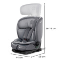 ONETO3 i-Size Kinderkraft fotelik samochodowy 9-36 kg ISOFIX - COOL GREY