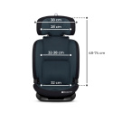 ONETO3 i-Size Kinderkraft fotelik samochodowy 9-36 kg ISOFIX - GRAPHITE BLACK
