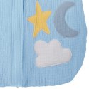 Hi Little One śpiworek do spania dla Niemowlaka TOG 1,0 BIO muślin DAY & NIGHT Baby Blue M