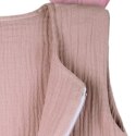 Hi Little One śpiworek do spania z nogawkami dla Niemowlaka TOG 1,0 BIO muślin MOUSE Blush/Baby Pink roz S