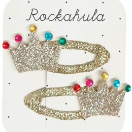 Rockahula Kids spinki do włosów dla dziewczynki 2 szt. Glitter Crown Clips
