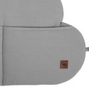 Hi Little One ochraniacze panelowe do łóżeczka z organizerem z oddychającej BIO bawełny CLOUD Grey