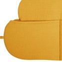 Hi Little One ochraniacze panelowe do łóżeczka z organizerem z oddychającej BIO bawełny CLOUD Mustard