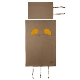 Hi Little One poszewka na pościel dla niemowląt z oddychającej organicznej BIO bawełny ELEPHANT Dark Oak/Mustard
